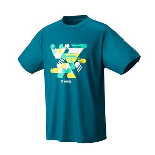 Yonex Sport T-shirt Practice YJ0043 (100% Polyester) 2025 blue-green boys